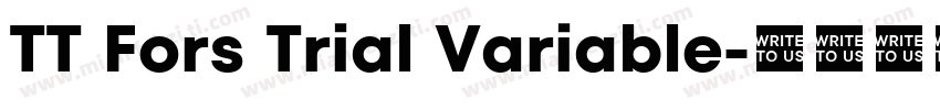 TT Fors Trial Variable字体转换